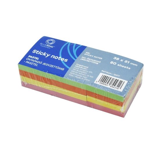 Notes adeziv pastel 3x 38x51mm 100file BlueRing