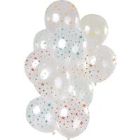Set 12 Baloane Latex Stelute Multicolor 30 cm