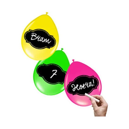 Set 6 Baloane Latex Neon 30 cm