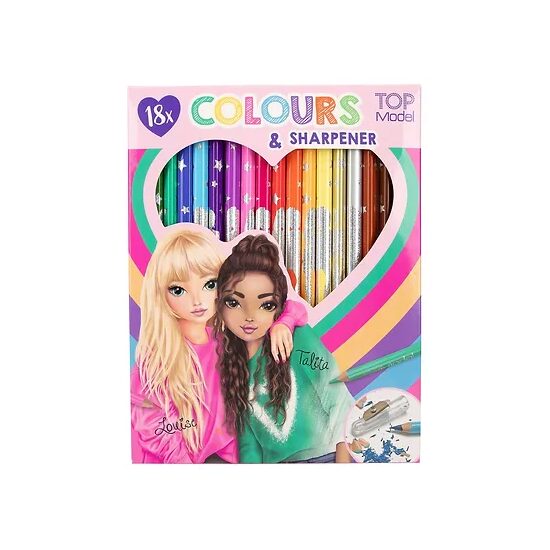 Set 18 Creioane colorate Top Model