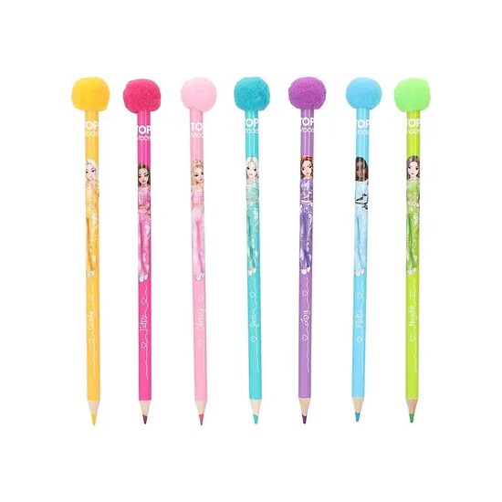 Set 7 creioane colorate Pom Pom TOPModel