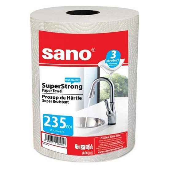 Prosop hartie Super Strong, 3 straturi, 235 foi – Sano