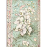 A4 Rice paper alb orhid