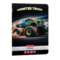 Caiet A5, 48 File 70g/MP Patratele, colturi rotunjite Motiv MONSTER TRUCK