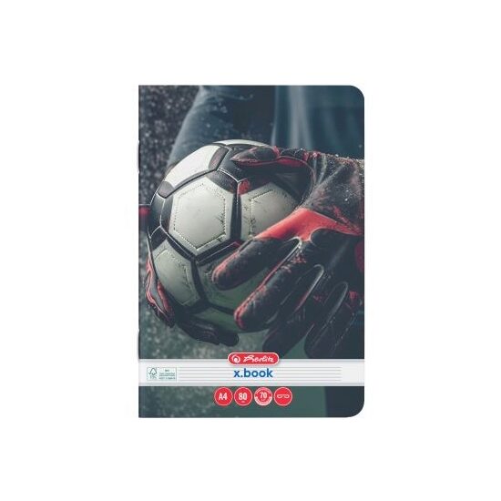 Caiet A4, 80 File 70g/MP Dictando, colturi rotunjite Motiv FOTBAL