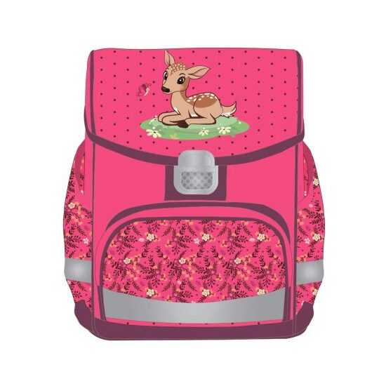 Ghiozdan Herlitz Fit, Neechipat, Dimensiune 35 X 26 X 17 Cm, Model: PINK WOODS