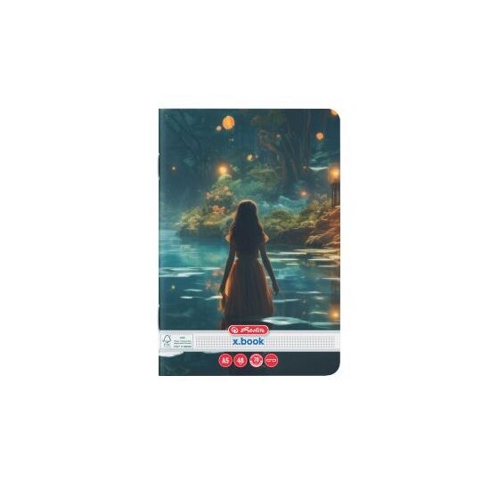Caiet A5, 48 File 70g/MP Patratele, colturi rotunjite Motiv FAIRY TALE