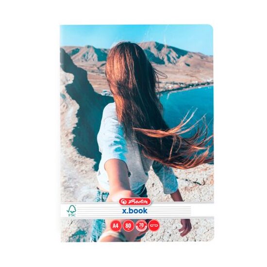 Caiet A4, 80 File 70g/MP Dictando, colturi rotunjite Motiv FOLLOW ME