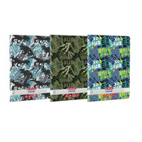 Caiet A5, 48 File 70g/MP Patratele, colturi rotunjite Motiv DINO MANIA