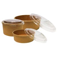 Bol kraft pentru salată fără capac