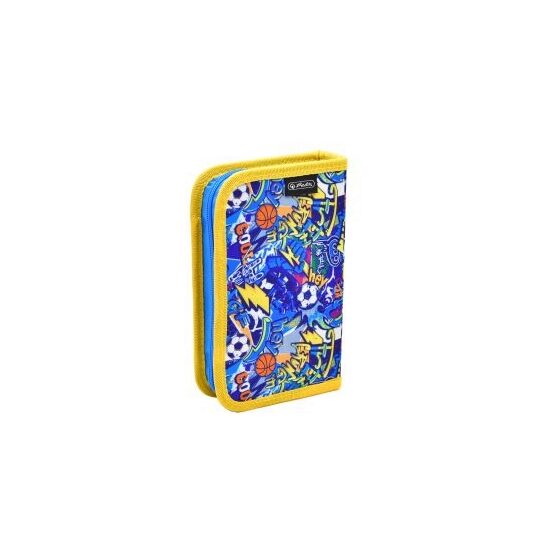 Penar 1 fermoar neechipat motiv Football Doodle Herlitz