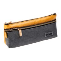 Penar 2 fermoare borseta ECADA- Crem-Gri