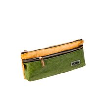 Penar 2 fermoare borseta ECADA Crem-Verde