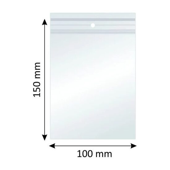 Pungi din polietilena Ziplock, 100 x 150 mm, 100 bucati/set