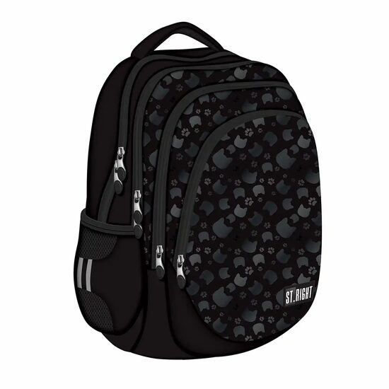 Ghiozdan BP06 ST Right Black Cats 4 compartimente 42x31x22cm (1 buc/buc)