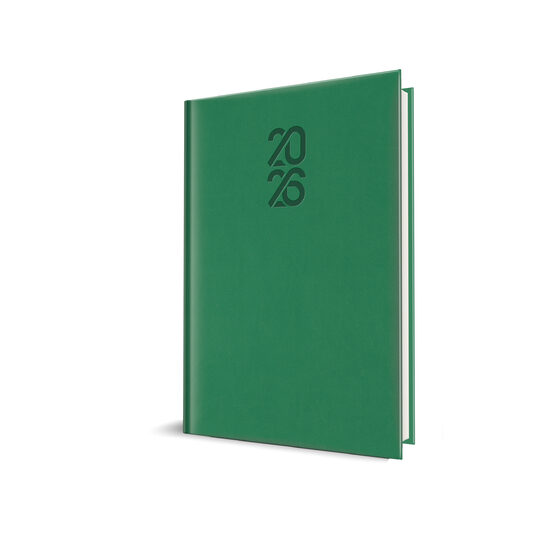 Agenda datata Tucson RO A5, 352 pagini, coperta buretata, culoare Verde Smarald 2026