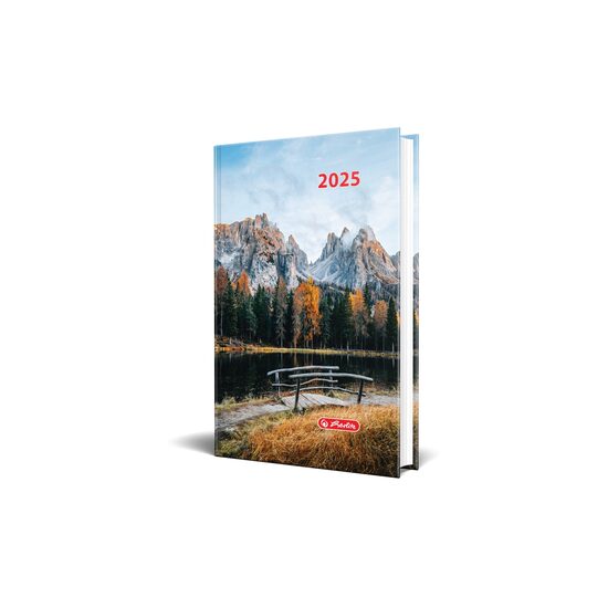 Agenda datata A5, Motive, 352 pagini, coperta buretata, motiv Over The Bridge 2025