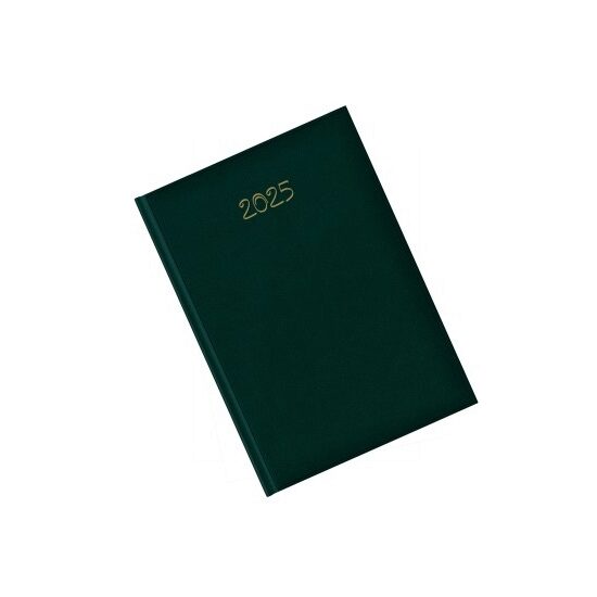 Agenda Datata saptamanala RO B5 128 Pagini, coperta buretata, culoare Verde, 2025