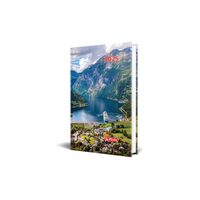 Agenda datata A5, Motive, 352 pagini, coperta buretata, motiv Fjords 2025