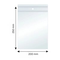 Punga Ziplock din polietilena, 200 x 250 mm, 100 bucati/set