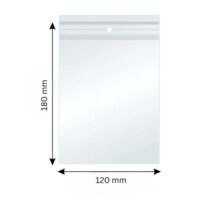 Pungi din polietilena Ziplock, 120 x 180 mm, 100 bucati/set