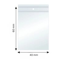 Pungi din polietilena Ziplock, 40 x 60 mm, 100 bucati/set