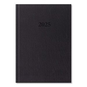 Agenda Period Standard B/5 saptamanala din piele ecologica neagra 2025