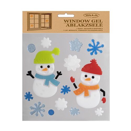 Gelatina pentru fereastra 20x25 cm om de zapada