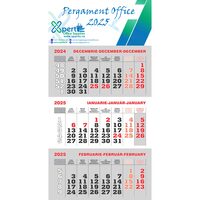 Calendar triptic pliat personalizat Pergament
