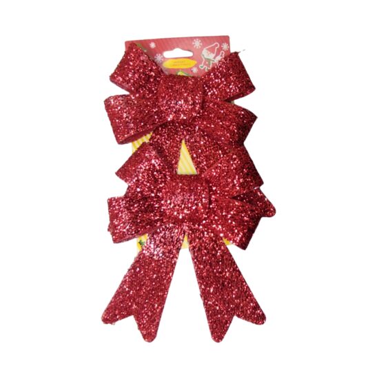 Decoratiune Craciun fundite pentru brad, rosu, 19x13cm
