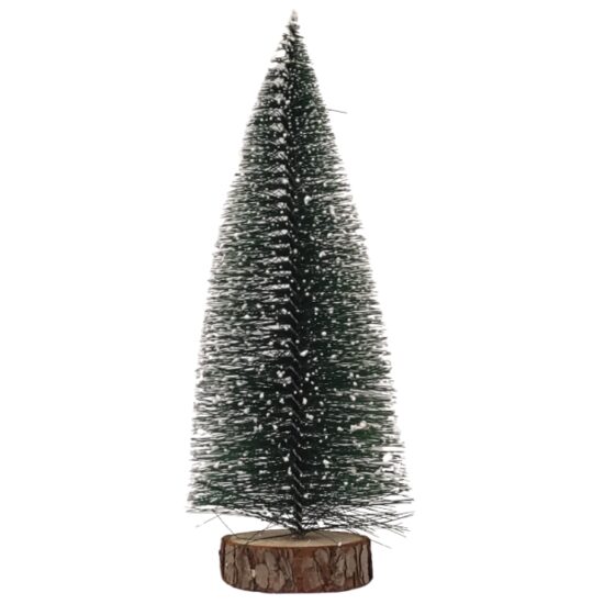 Decoratiune Craciun, bradut, verde cu var furi ninse 20cm