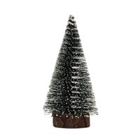 Decoratiune Craciun, bradut, verde cu var furi ninse 10cm