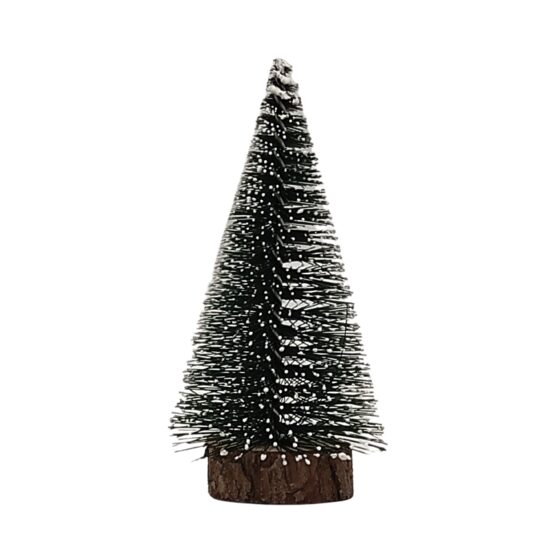 Decoratiune Craciun, bradut, verde cu var furi ninse 10cm