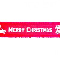 Banda decor textil 22mmx10m merry christmas