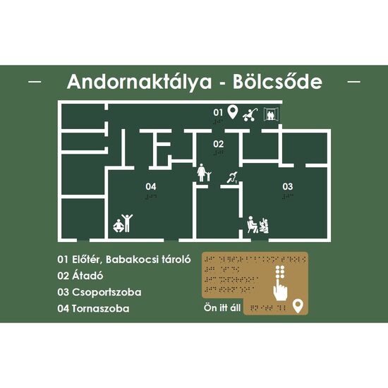 Placa informativa IT BT60X40_Braille cu harta tactila 60X40 cm