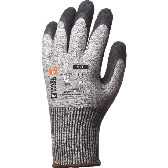 EUROCUT 5 GRI REZ. LA TAIERE, PE PALMA CU LATEX CREP NEGRU