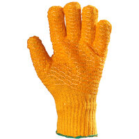 MANUSI TRICOTATE DIN BUMBAC/PES PORTOCALII, CU GRILAJ PVC PE
