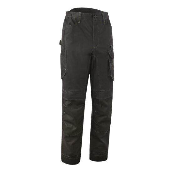 PANTALONI PE TALIE BARVA, DE CULOARE ANTRACIT-LIME_