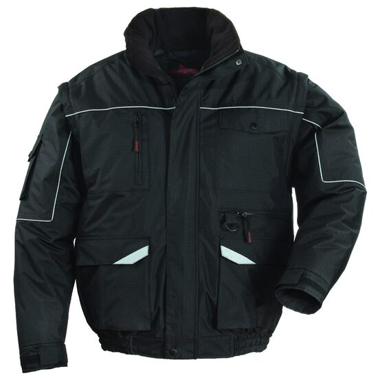 JACHETA RIPSTOP 2/1 NEAGRA, SIGURANTA LA RUPERE_