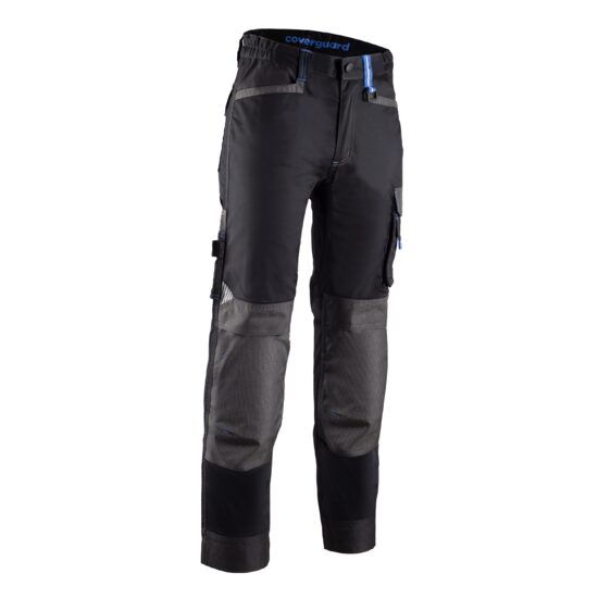 PANTALONI CASITA NEGRU-ALBASTRU, MARIMEA-