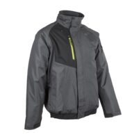 GOMA JACHETA DE IARNA RIPSTOP CU GLUGA, DE CULOARE GRI-NEAGRA-