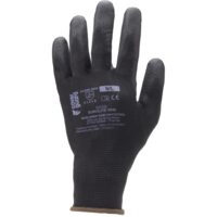 Manusi EUROLITE 6040 din poliester negru, cu palma din PU negru 