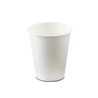 Pahar alb din hartie cu perete simplu 250ml-8oz - 50buc