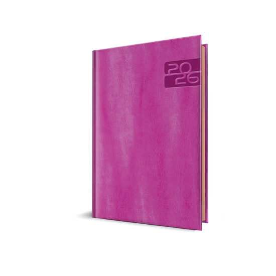 AGENDA DATATA RO A5, 352 PAGINI, COPERTA DIN PIELE SINTETICA, PREMIUM DELUXE NARNI, CULOARE PURPURIU, MARGINI FOLIO BRONZ, 2025