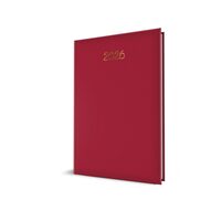 AGENDA DATATA SAPTAMANALA RO A4, 128 PAGINI, COPERTA BURETATA, CULOARE ROSU, 2026