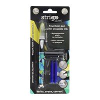 Stilou Strigo cerneala cu stergere + 2 rezerve + dispozitiv curatare, in blister, Geometric SSC472