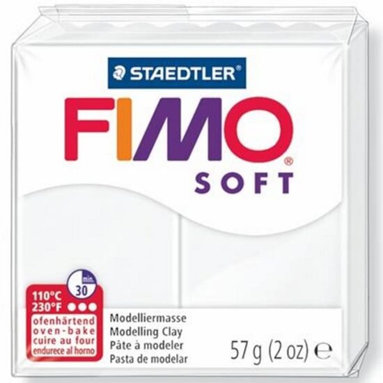 Pasta polimerica - Fimo soft 56g 8020-0 alb