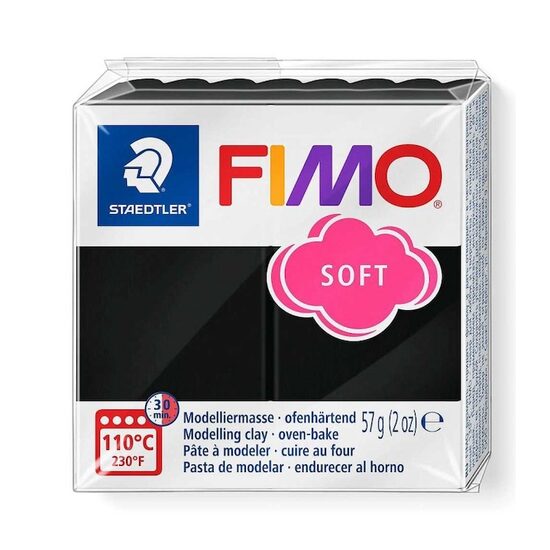 Pasta polimerica - Fimo soft 56g  8020-9 negru