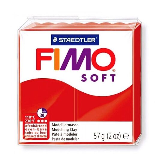 PLASTELINA FIMO Foft 56g COD cul 2 ROSU CHRISTMAS