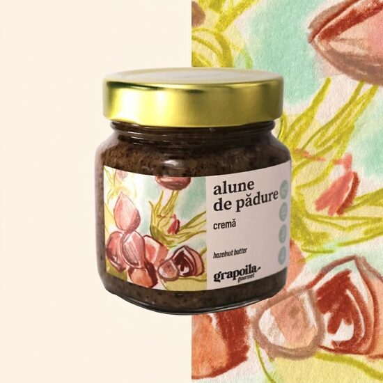 Crema alune de padure 100%  HAZELNUT BUTTER 100% hazelnut 200gr